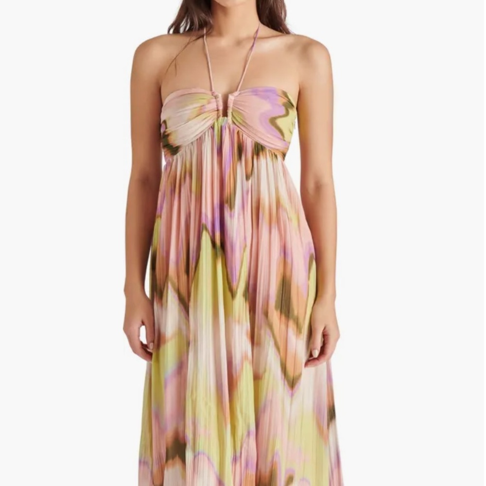 Steve Madden Nolita Pleated Halter Dress